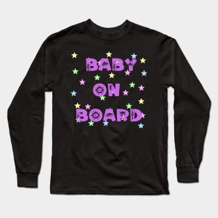 Space theme baby on board Long Sleeve T-Shirt